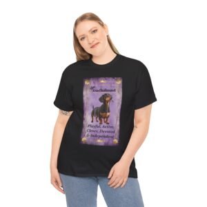 Dachshund Tarot Pet Unisex Heavy Cotton Tee